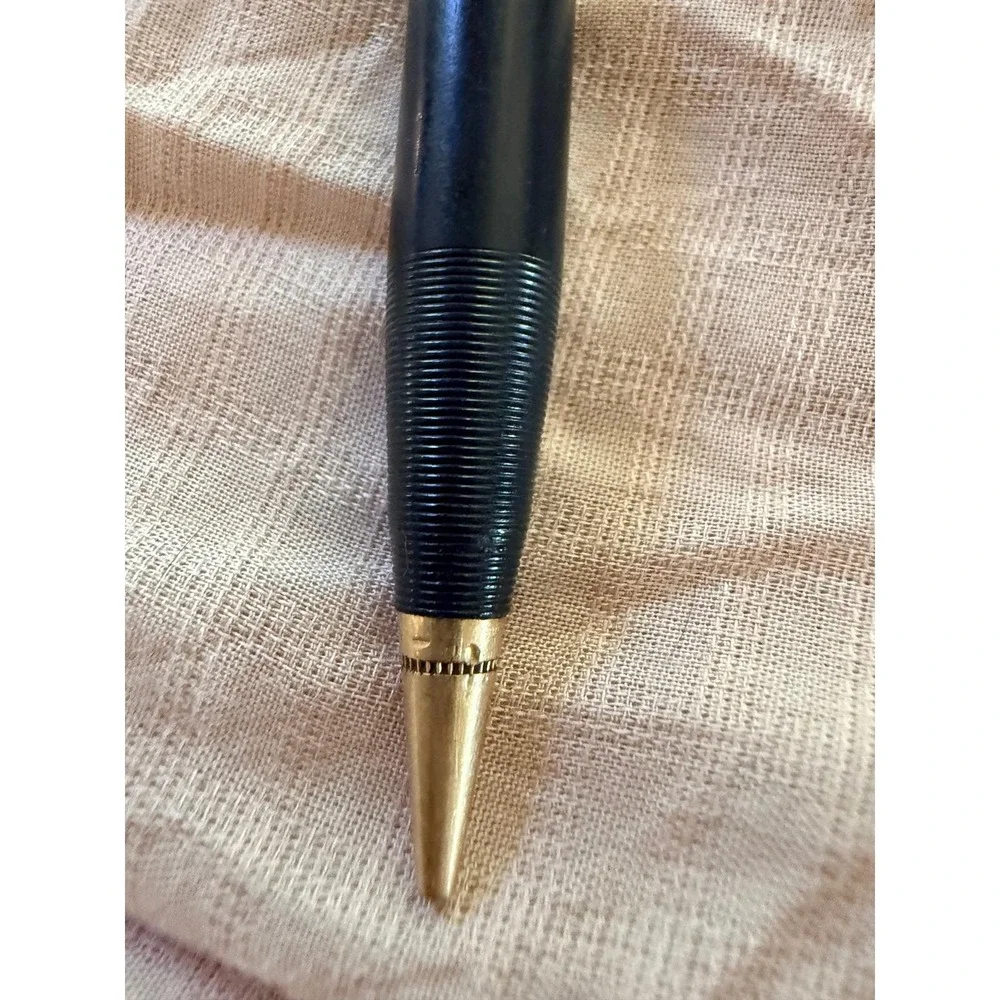 Vintage‎ Parker 51 Mechanical Pencil Black Silver Top Gold Trim